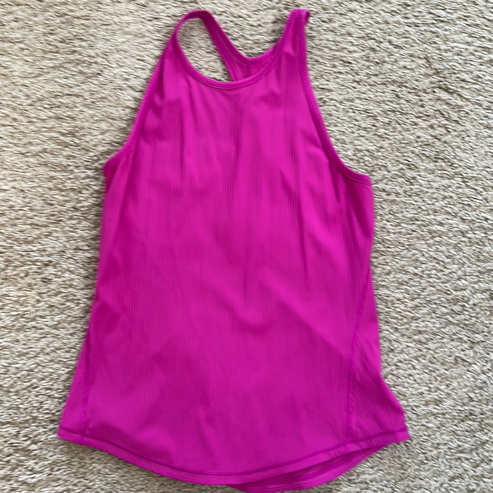 Base pace ribbed tank - purple highlight